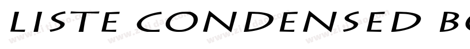 Liste Condensed Bold字体转换